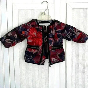 Burberry children’s floral down coat sz 6 months